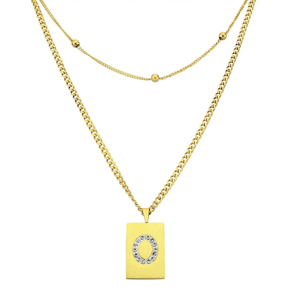 Sero Letter-O Halskette Gold