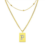 Sero Letter-P Halskette Gold