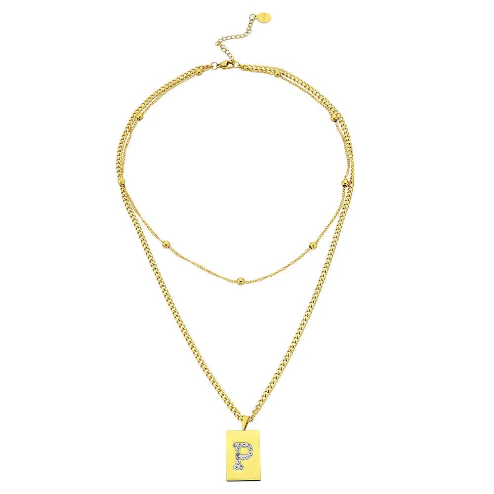 Sero Letter-P Halskette Gold