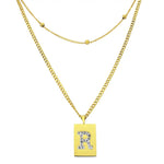 Sero Letter-R Halskette Gold