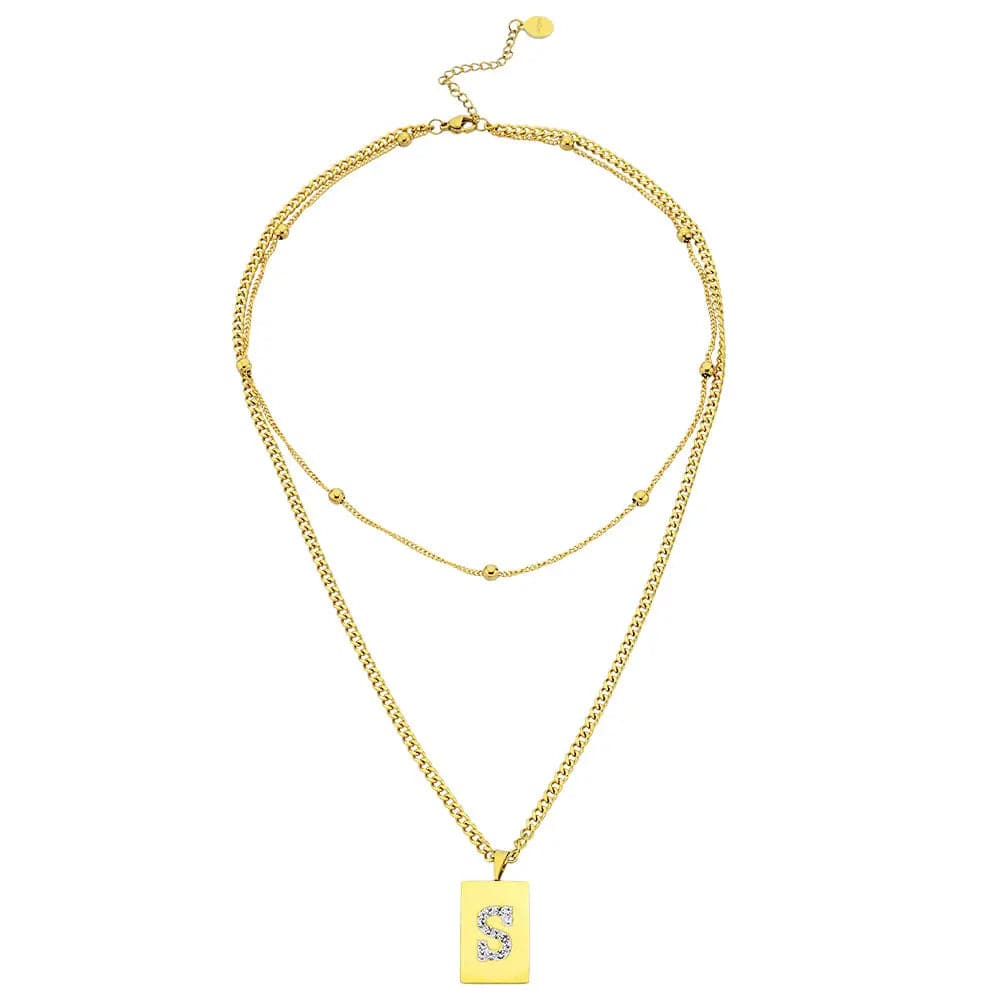 Sero Letter-S Halskette Gold