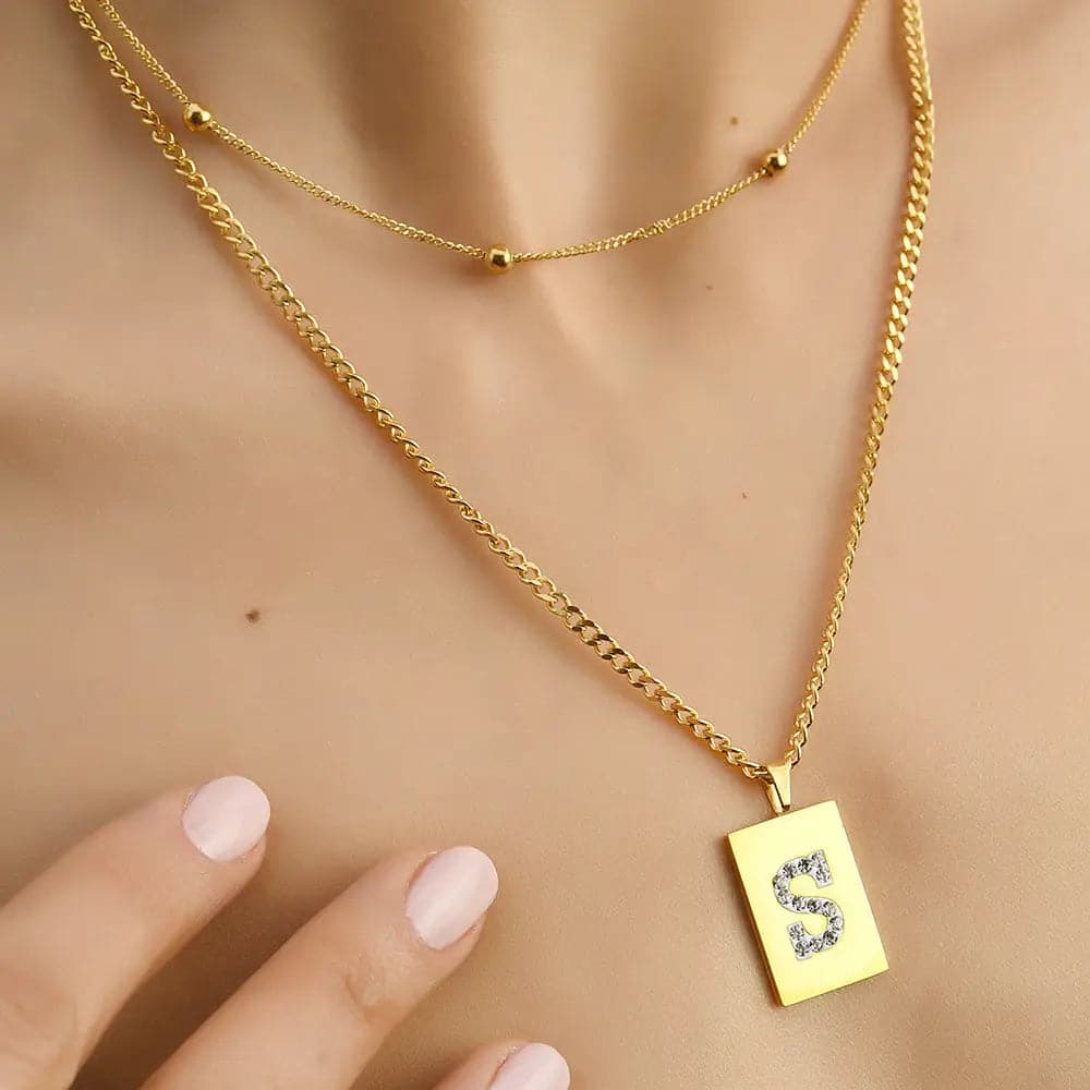 Sero Letter-S Halskette Gold