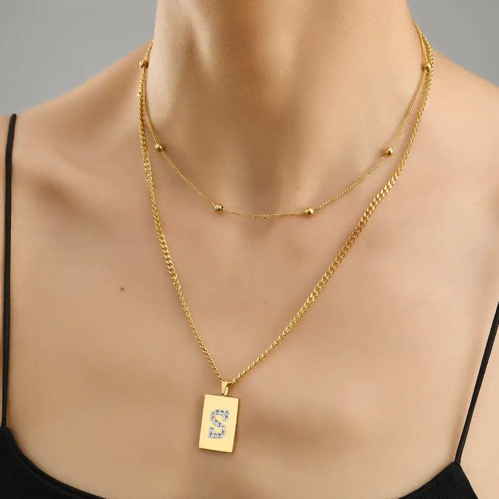 Sero Letter-S Halskette Gold