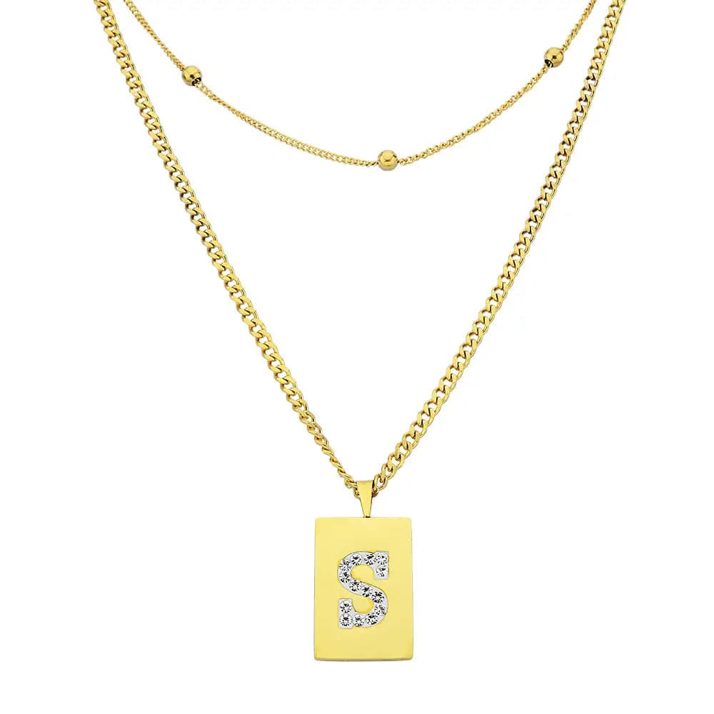 Sero Letter-S Halskette Gold