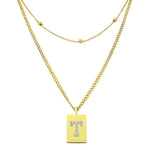 Sero Letter-T Halskette Gold
