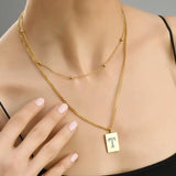 Sero Letter-T Halskette Gold