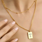 Sero Letter-T Halskette Gold