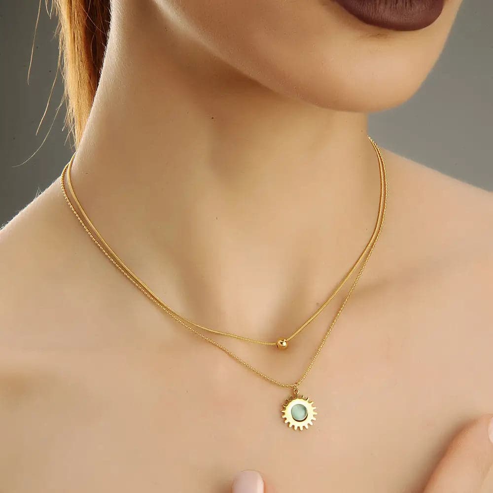 Stonc Halskette Gold