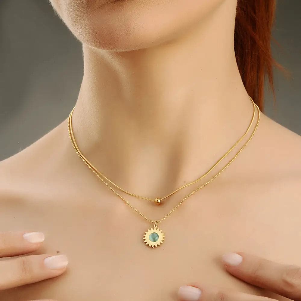 Stonc Halskette Gold