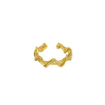 Vintage wave art ear cuff